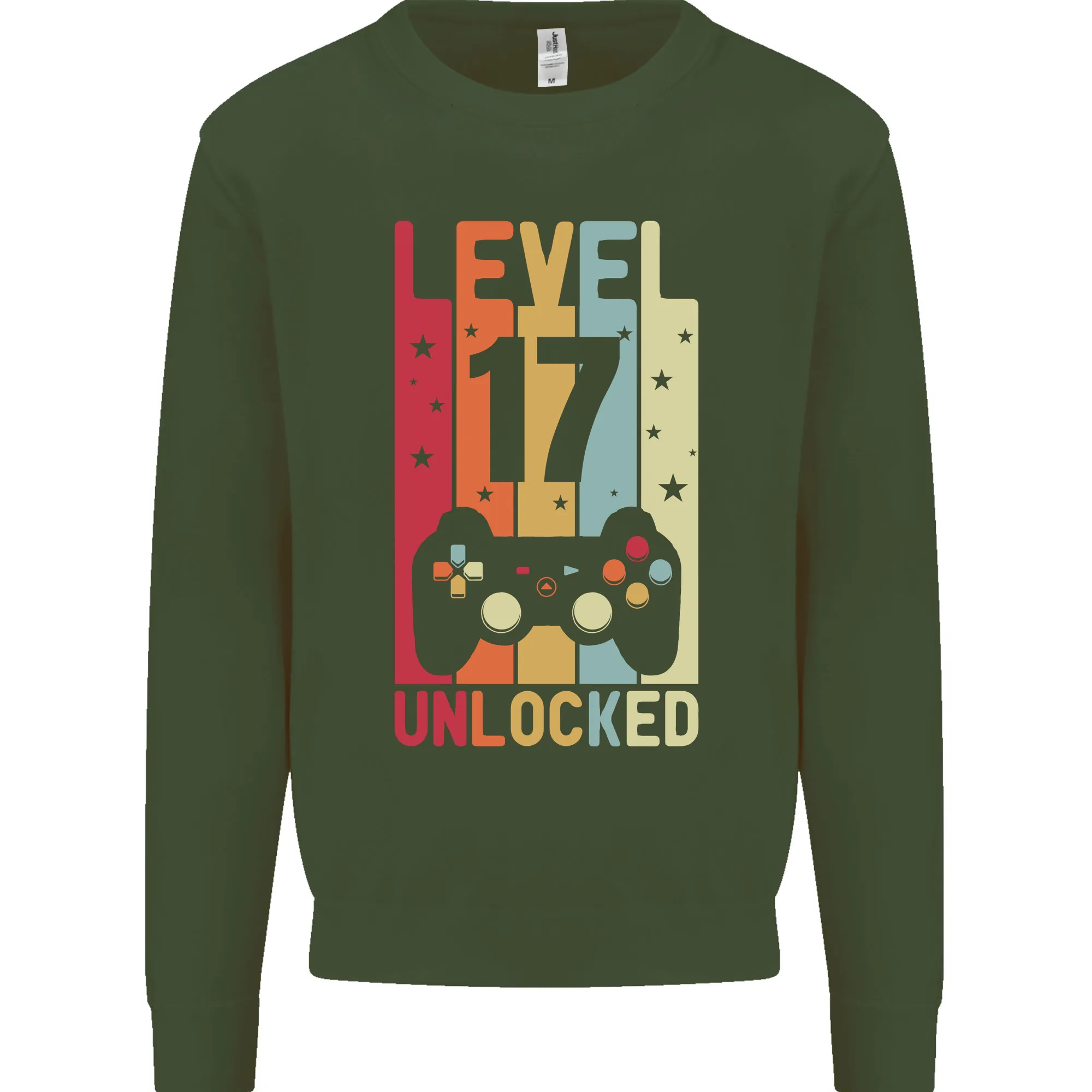 17th Birthday Level Up Gaming Sweatshirt Jumper for 17-Year-Old Men