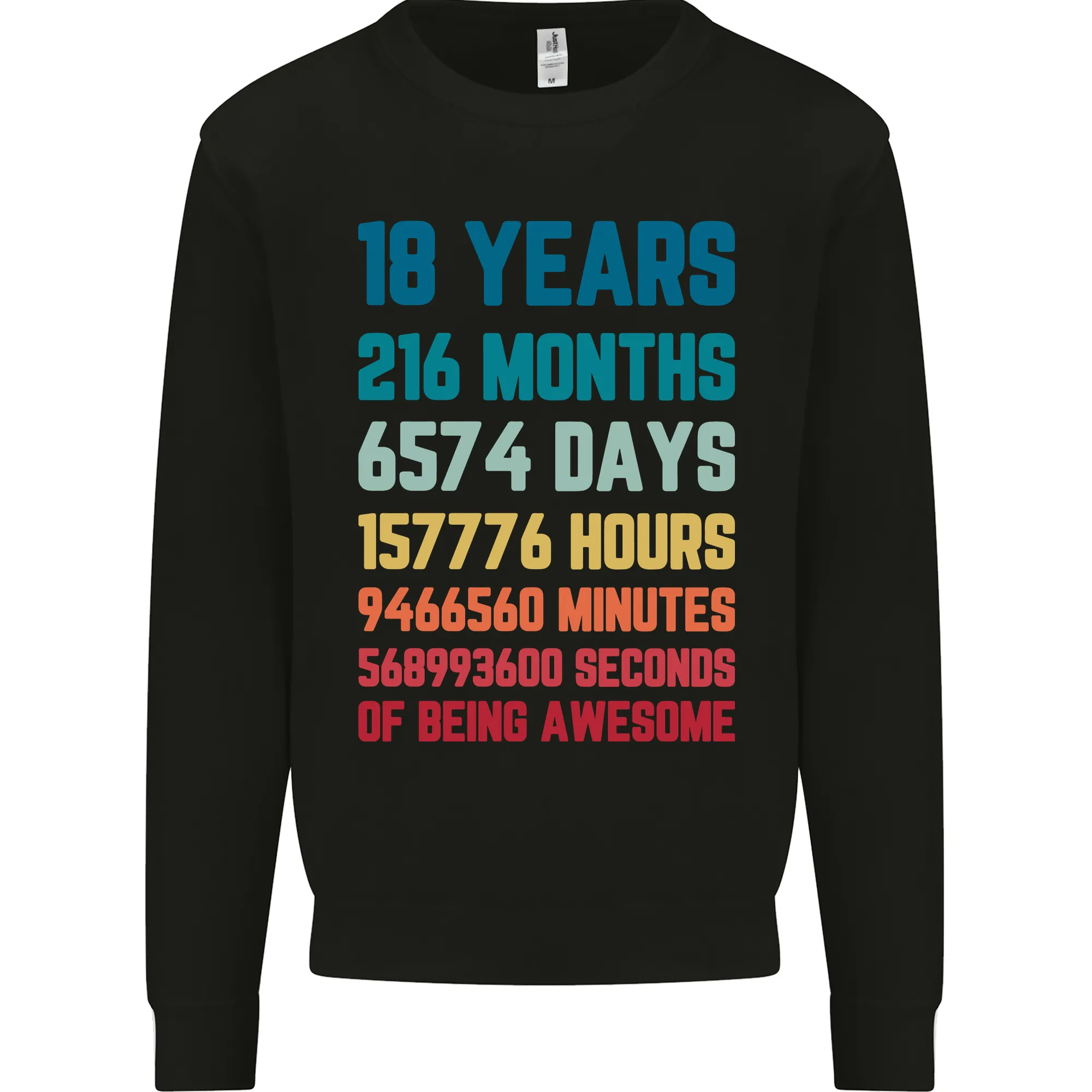 18th Birthday 18 Year Old Mens Sweatshirt Jumper