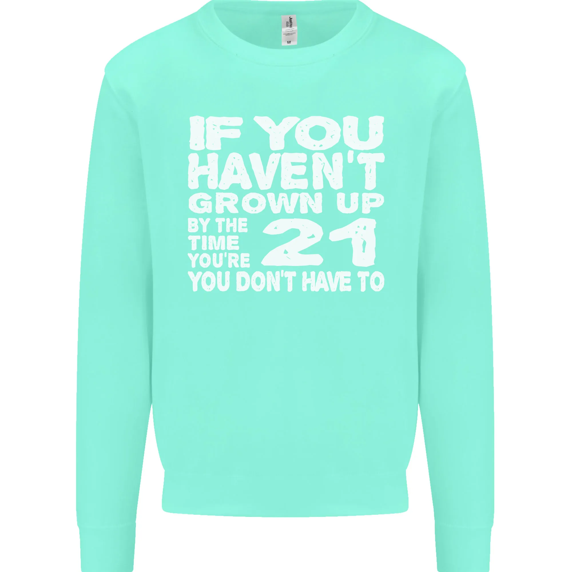 21st Birthday 21 Year Old Dont Grow Up Funny Mens Sweatshirt Jumper