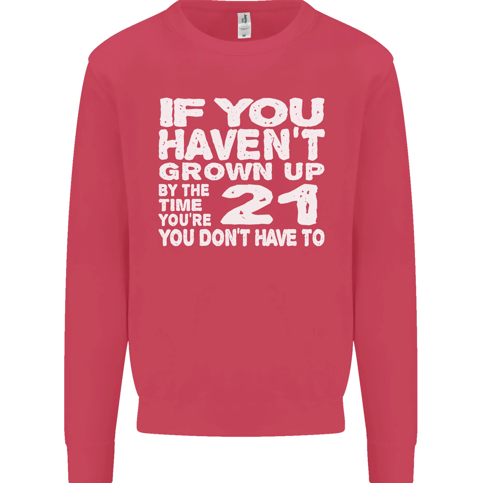 21st Birthday 21 Year Old Dont Grow Up Funny Mens Sweatshirt Jumper