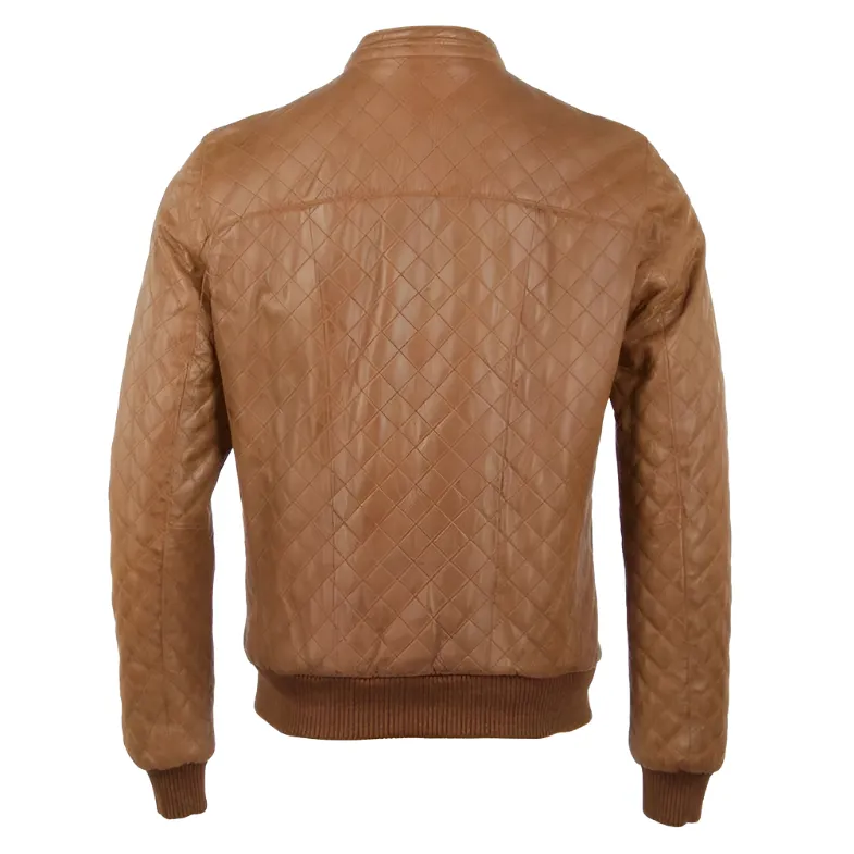 Alexander Brown Quilted Leather Jacket