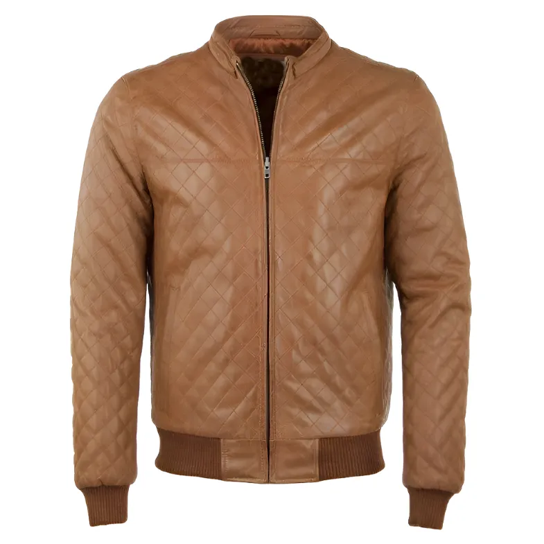 Alexander Brown Quilted Leather Jacket