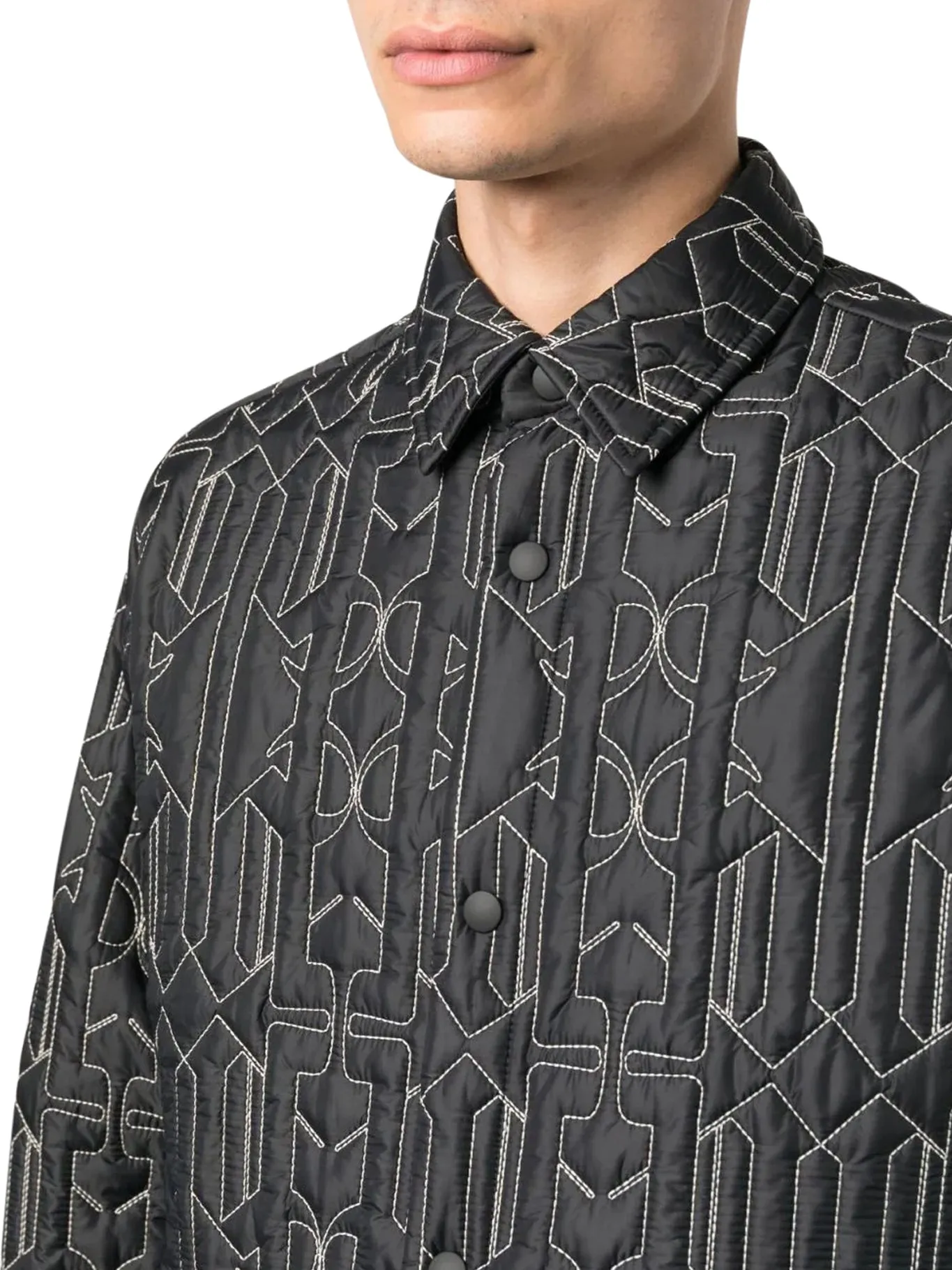 ALL MONOGRAM QUILTEDOVERSHIRT ANTHRACITE