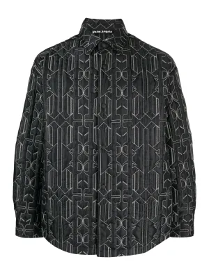 ALL MONOGRAM QUILTEDOVERSHIRT ANTHRACITE