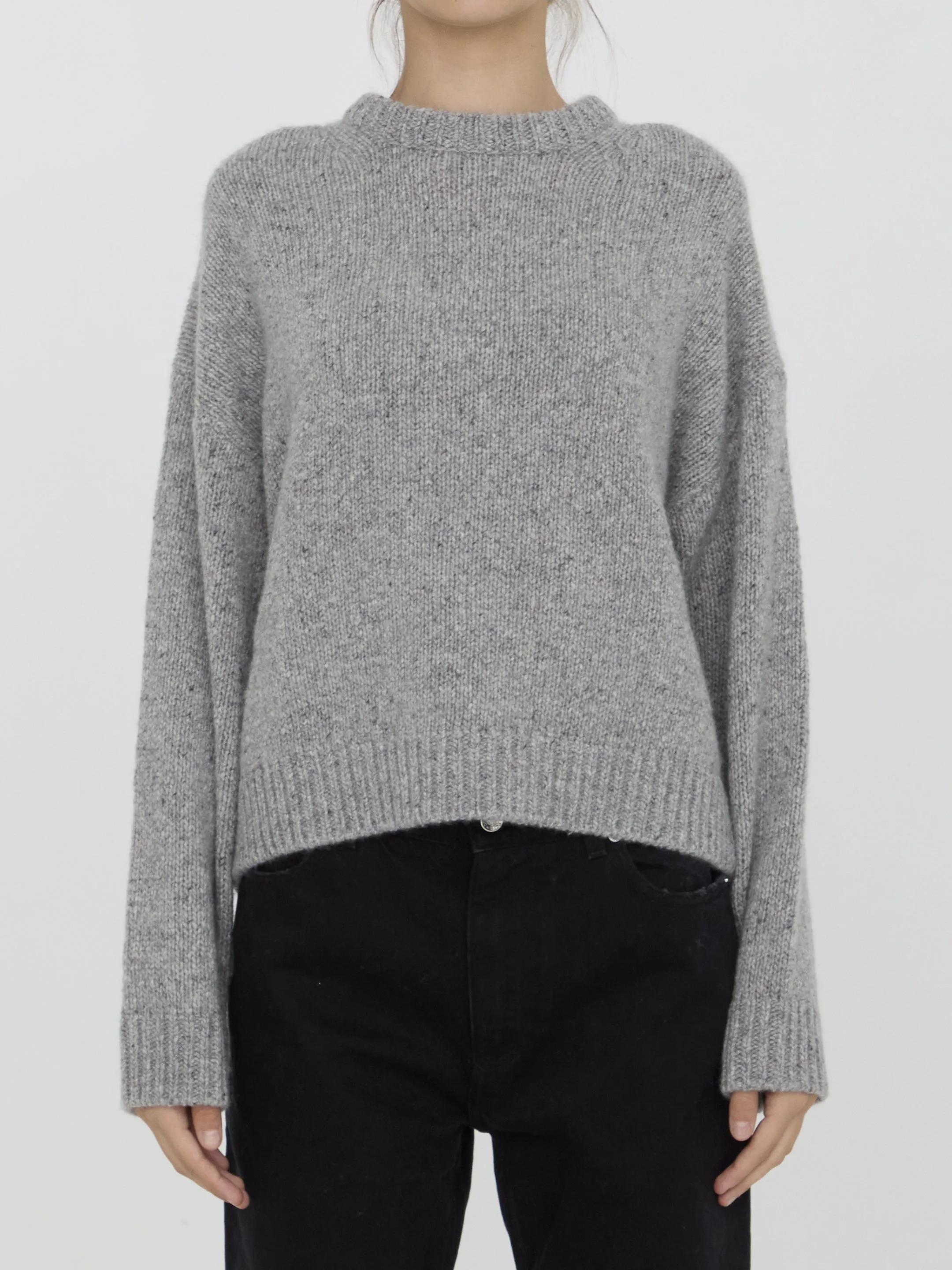 Allude Cashmere Sweater In Gray