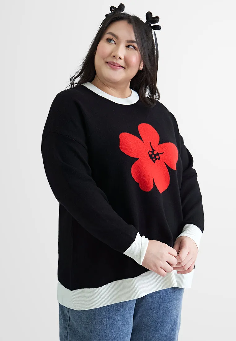 Alohi Coquette Knit Floral Jumper