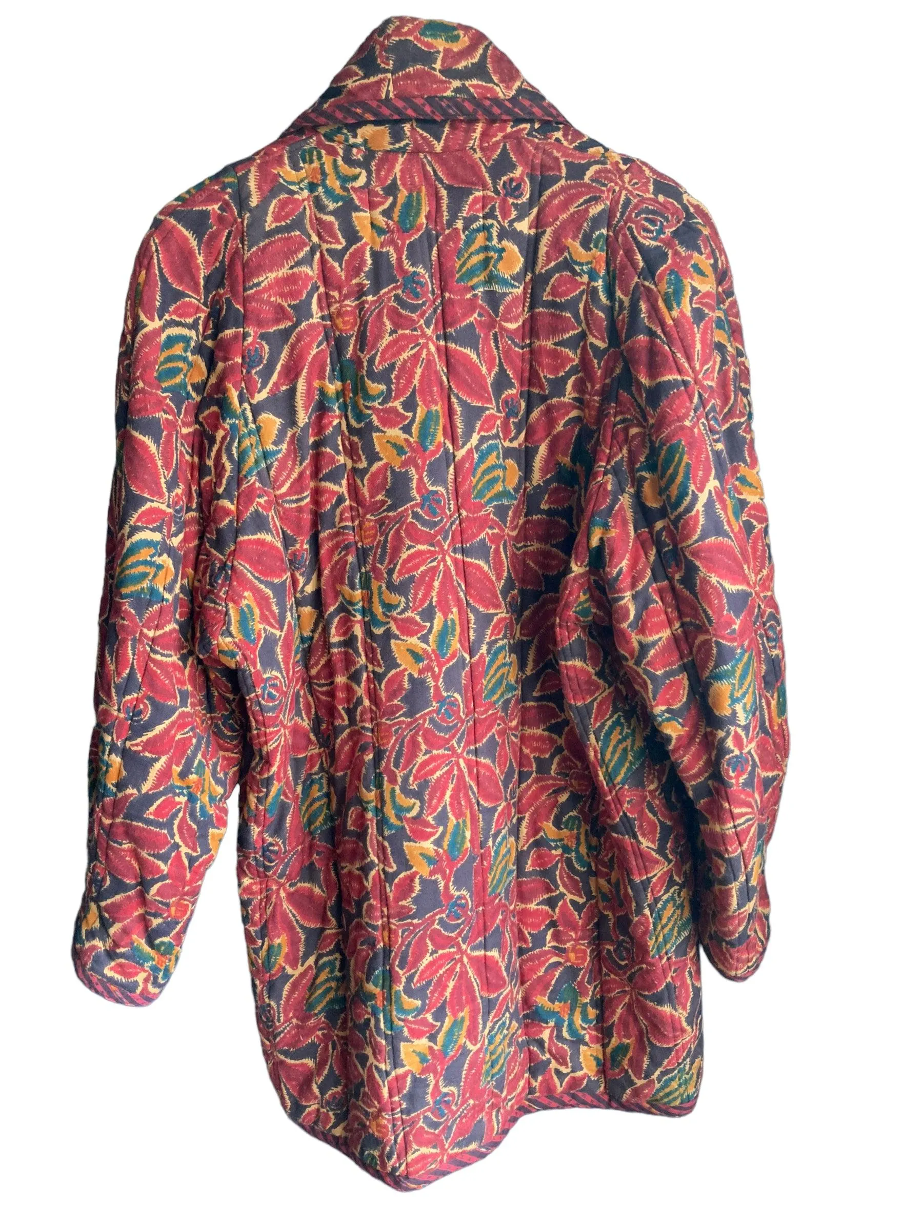 Anokhi Cotton Padded Rust Multi-Coloured Long Sleeved Jacket UK Size 10.