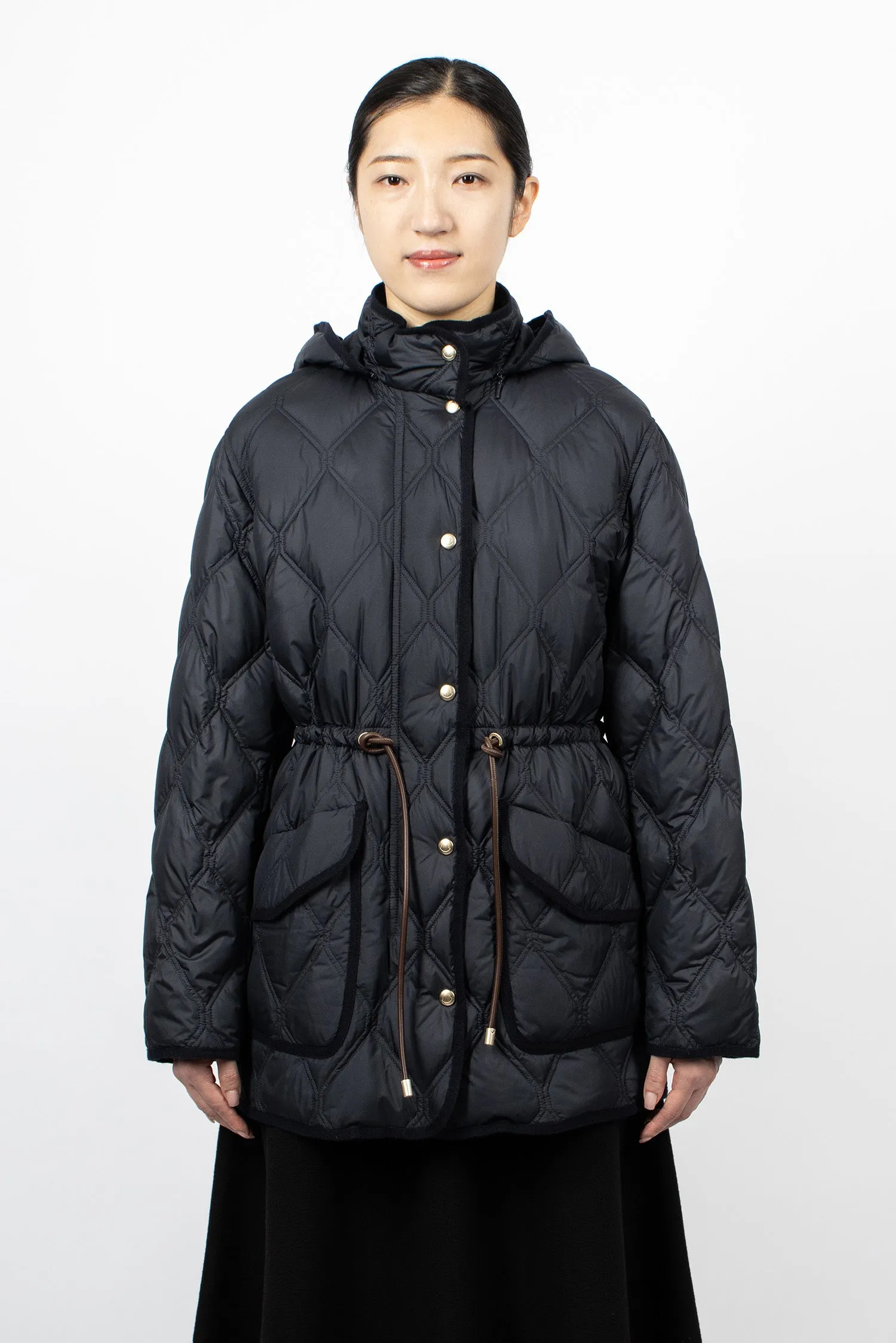 Ars Short Down Jacket Navy Blue