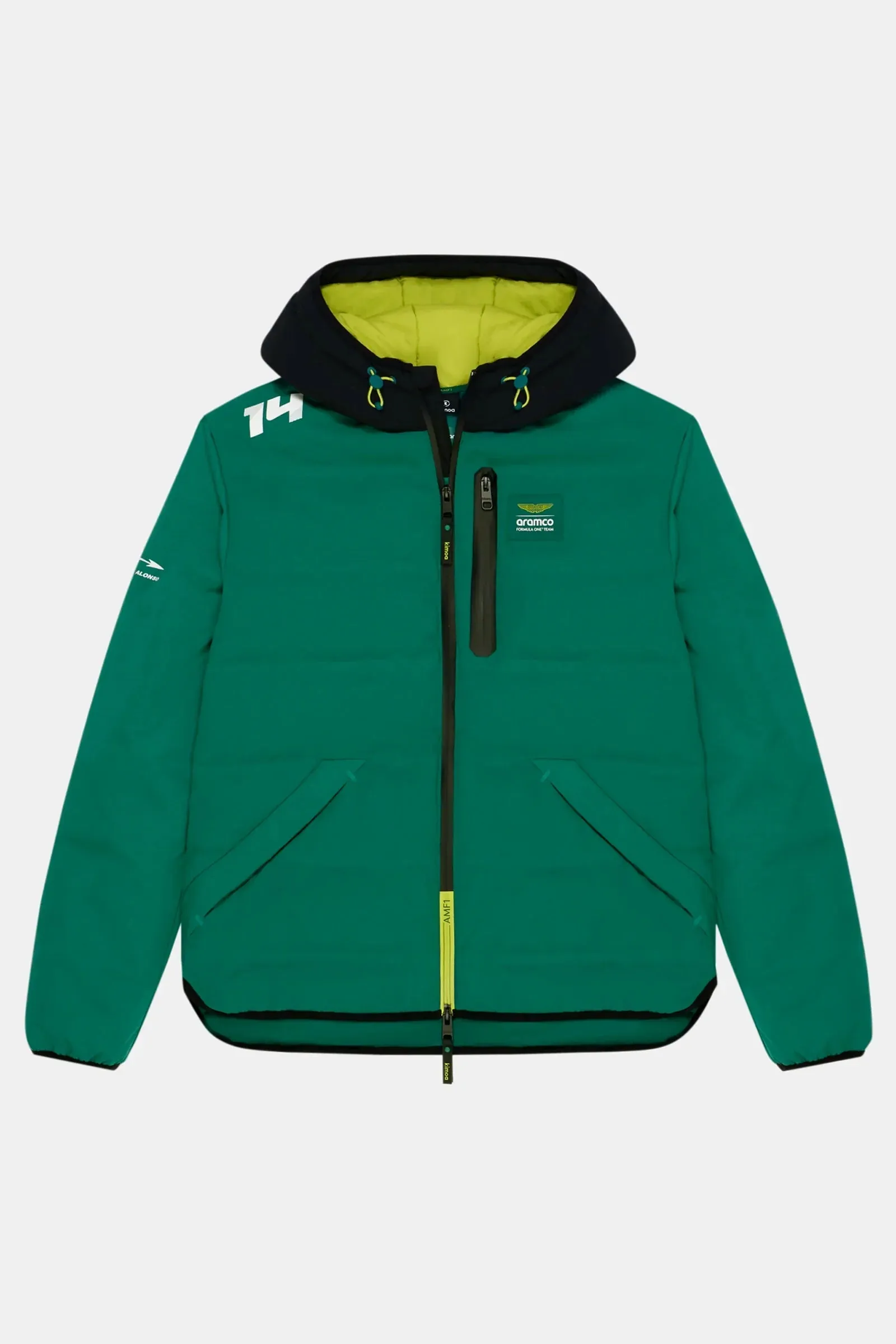 Aston Martin F1 Kimoa Fernando Alonso Padded Puffy Jacket - Green