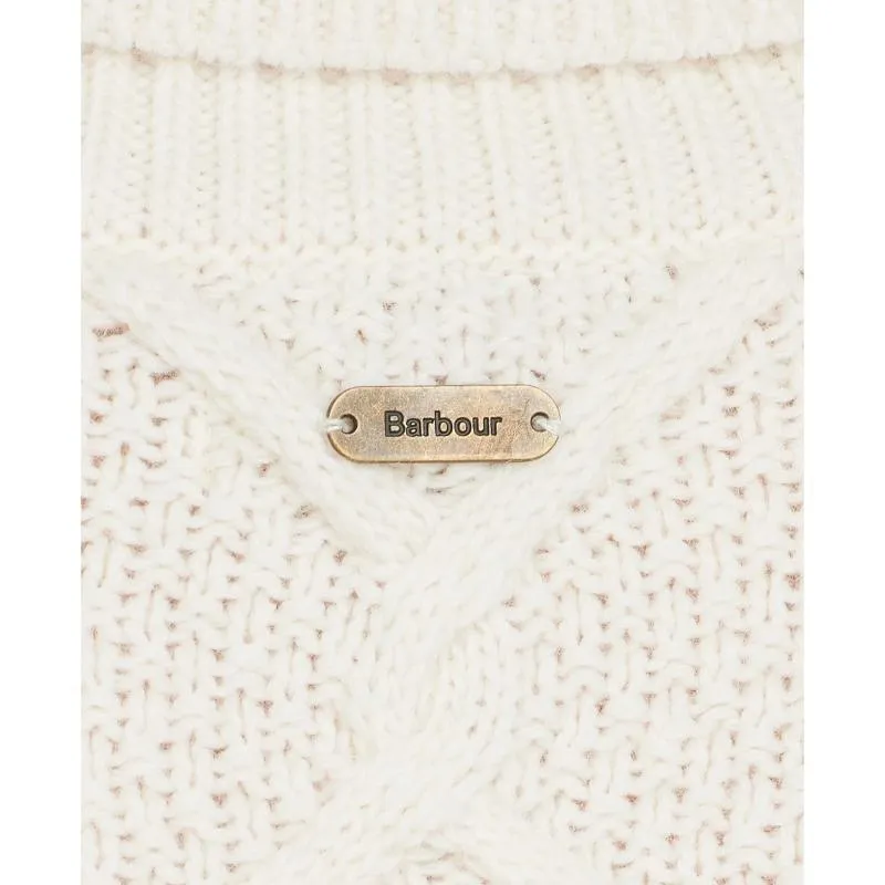 Barbour Burne Ladies Roll Neck Jumper - Cream