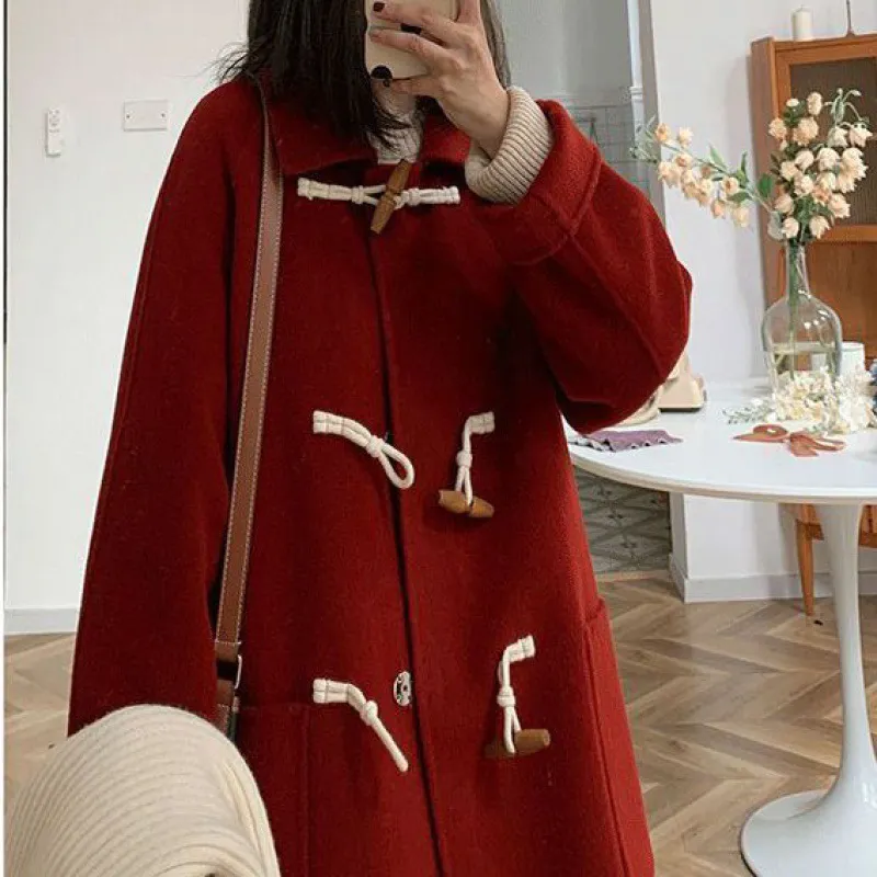 Big-Pocket Wool Duffle Coat