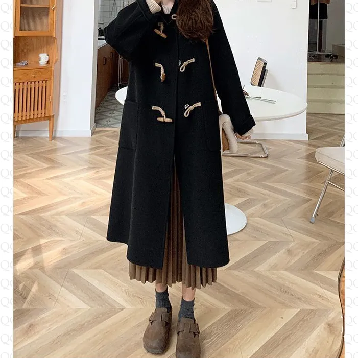 Big-Pocket Wool Duffle Coat