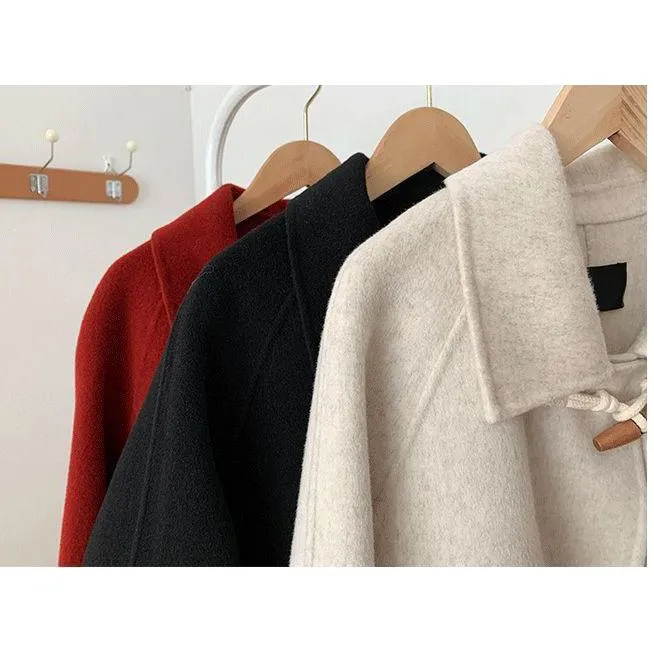 Big-Pocket Wool Duffle Coat