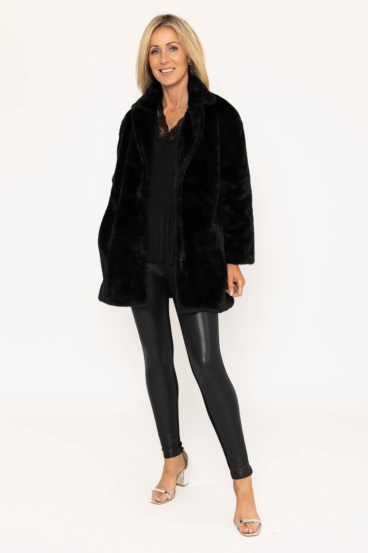 Black Faux Fur Sasha Jacket