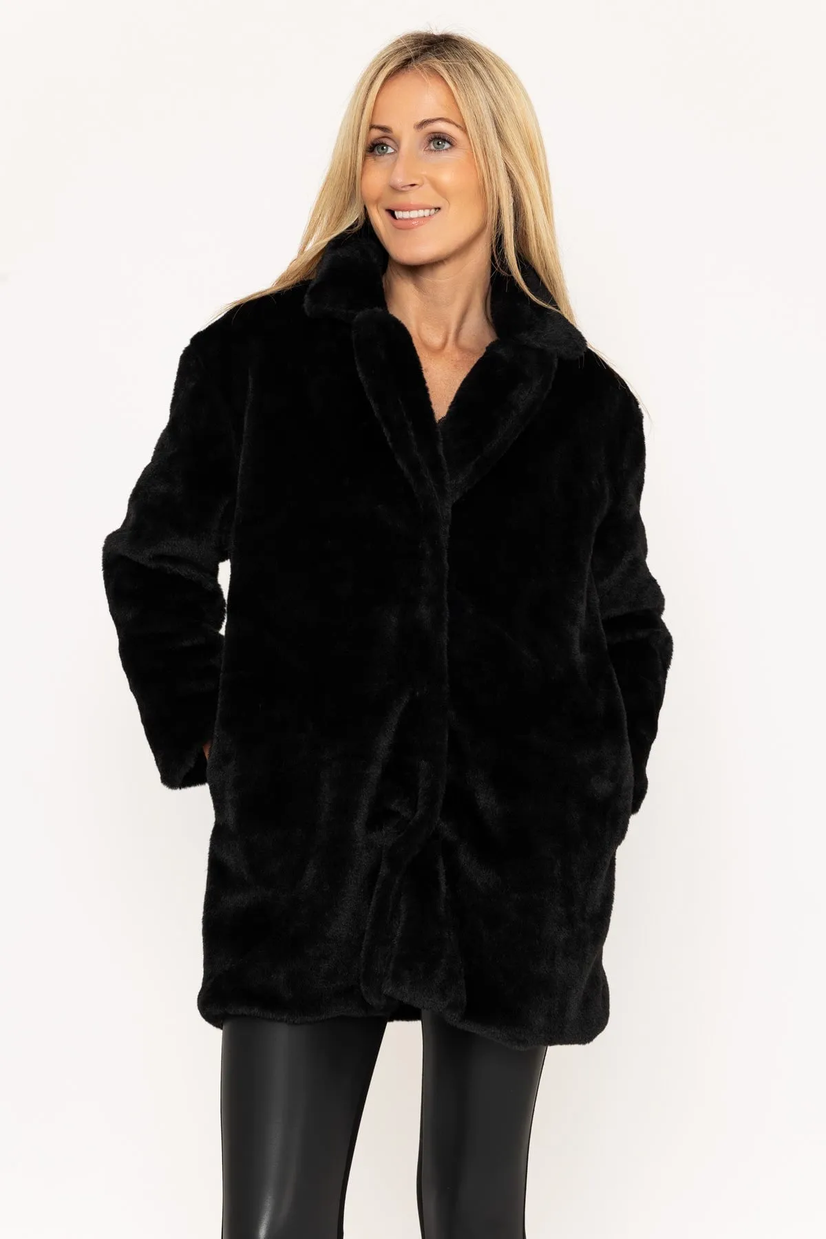 Black Faux Fur Sasha Jacket