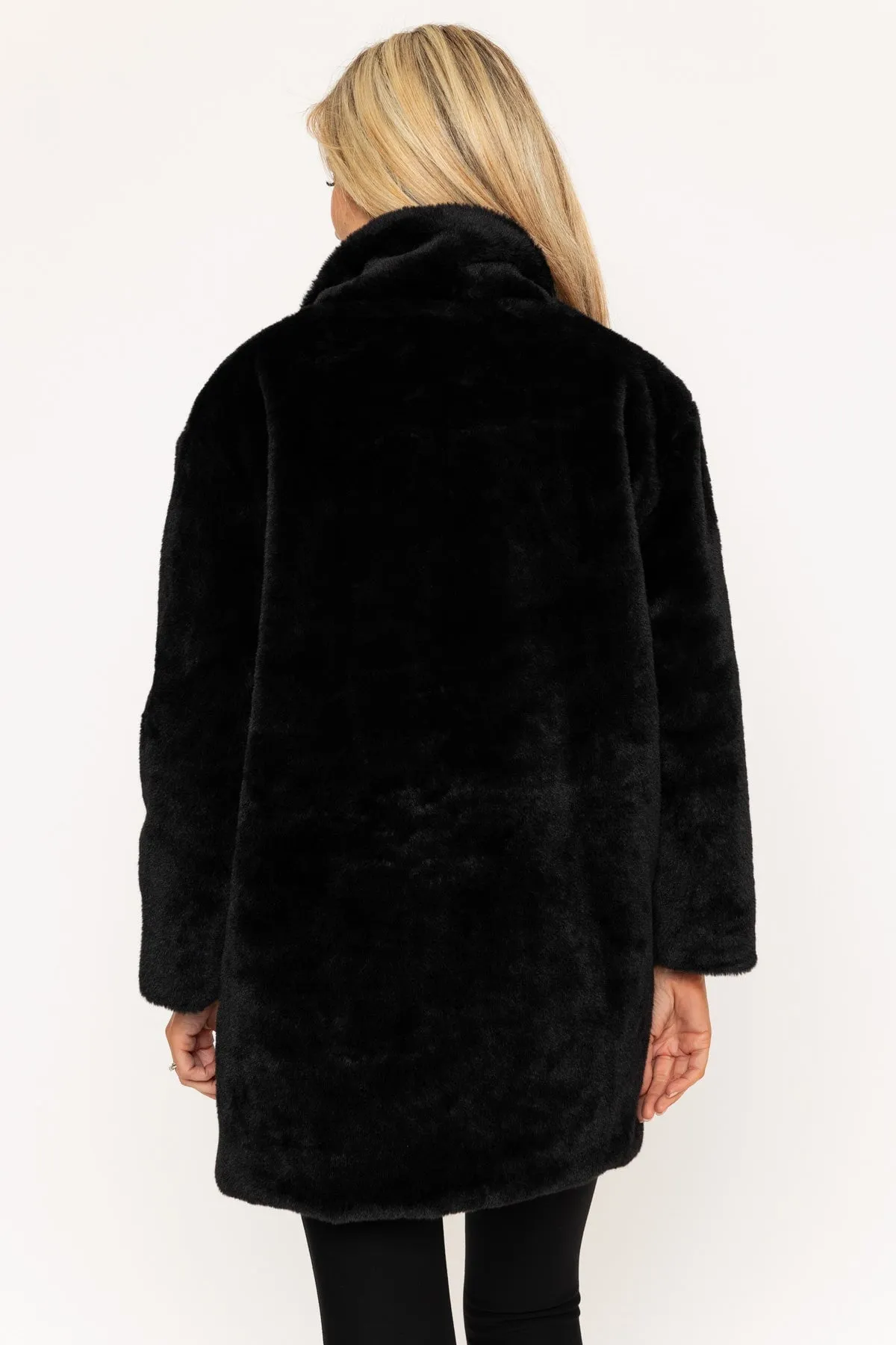 Black Faux Fur Sasha Jacket