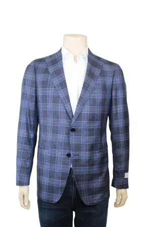 Blue & Navy Plaid Sport Coat