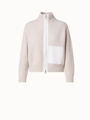 Boxy Cashmere Zip Cardigan