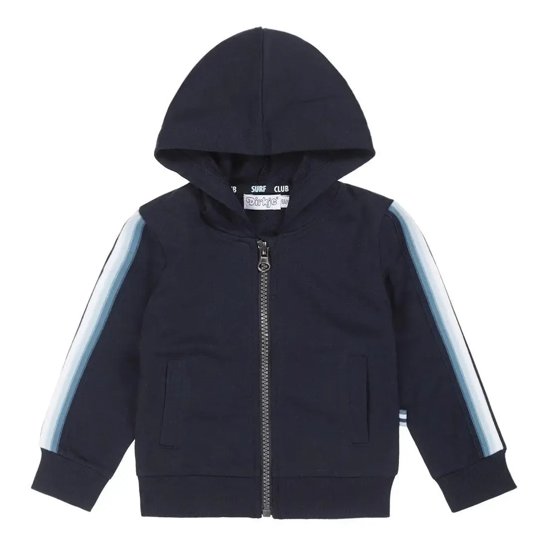 Boys Jacket With Zip and Hood Dark Blue | Dirkje