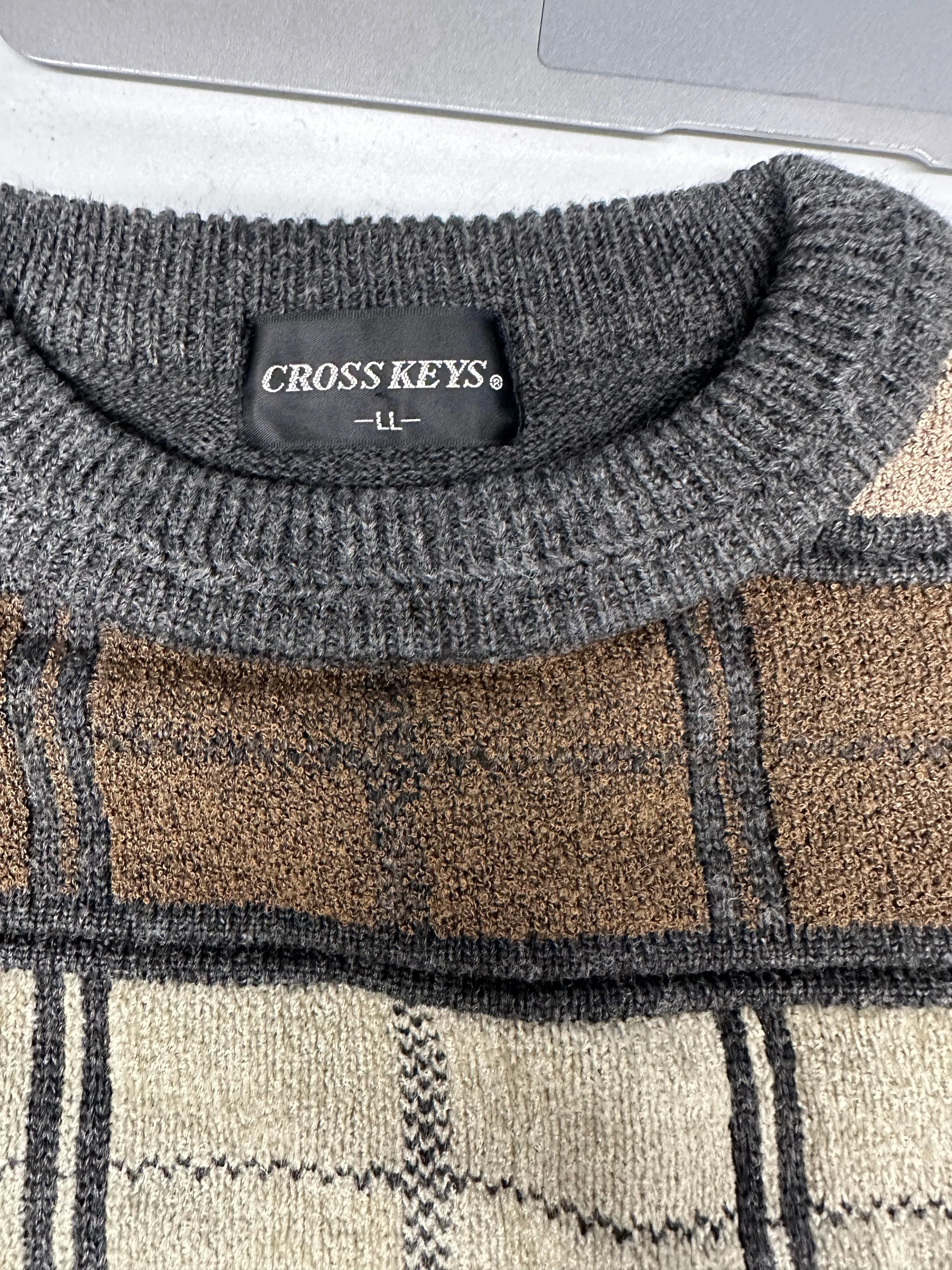 brown knitted vintage jumper