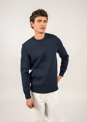 Cancale sailor jumper - regular fit, in pure new wool (BLEU CHINE)