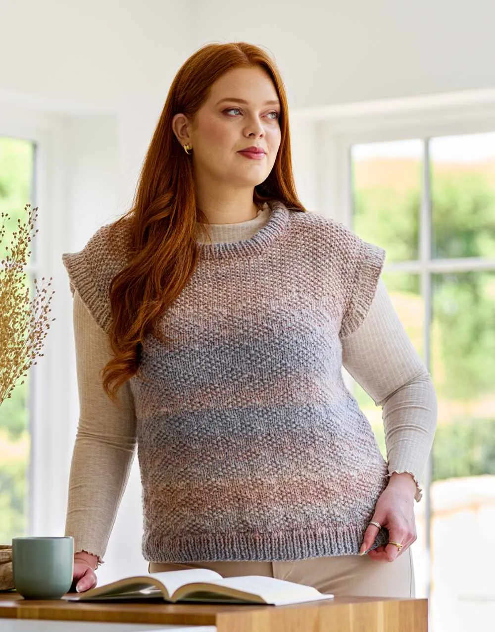 Celestine Tank Top & Jumper Knitting Pattern for Re:Treat Twist Chunky Yarn, Chloe Birch