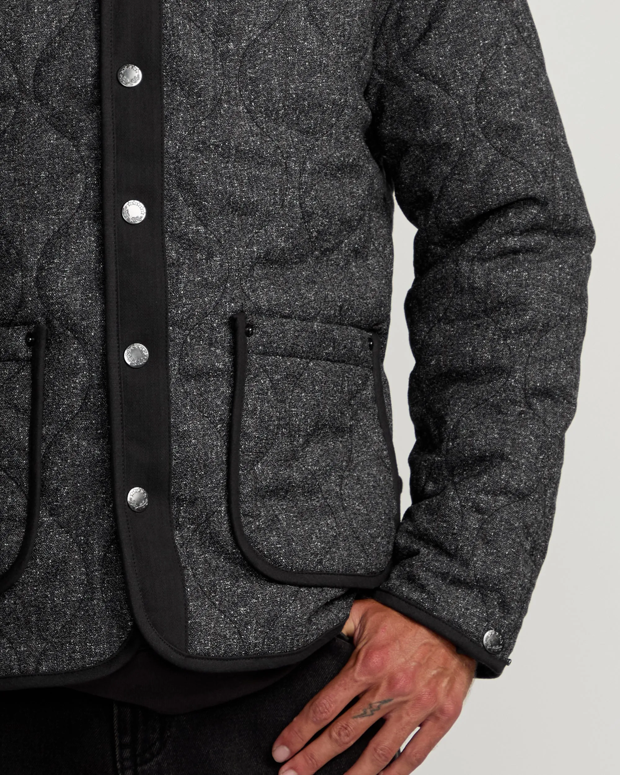 Chefs Kiss Quilted Jacket - Charcoal Heather