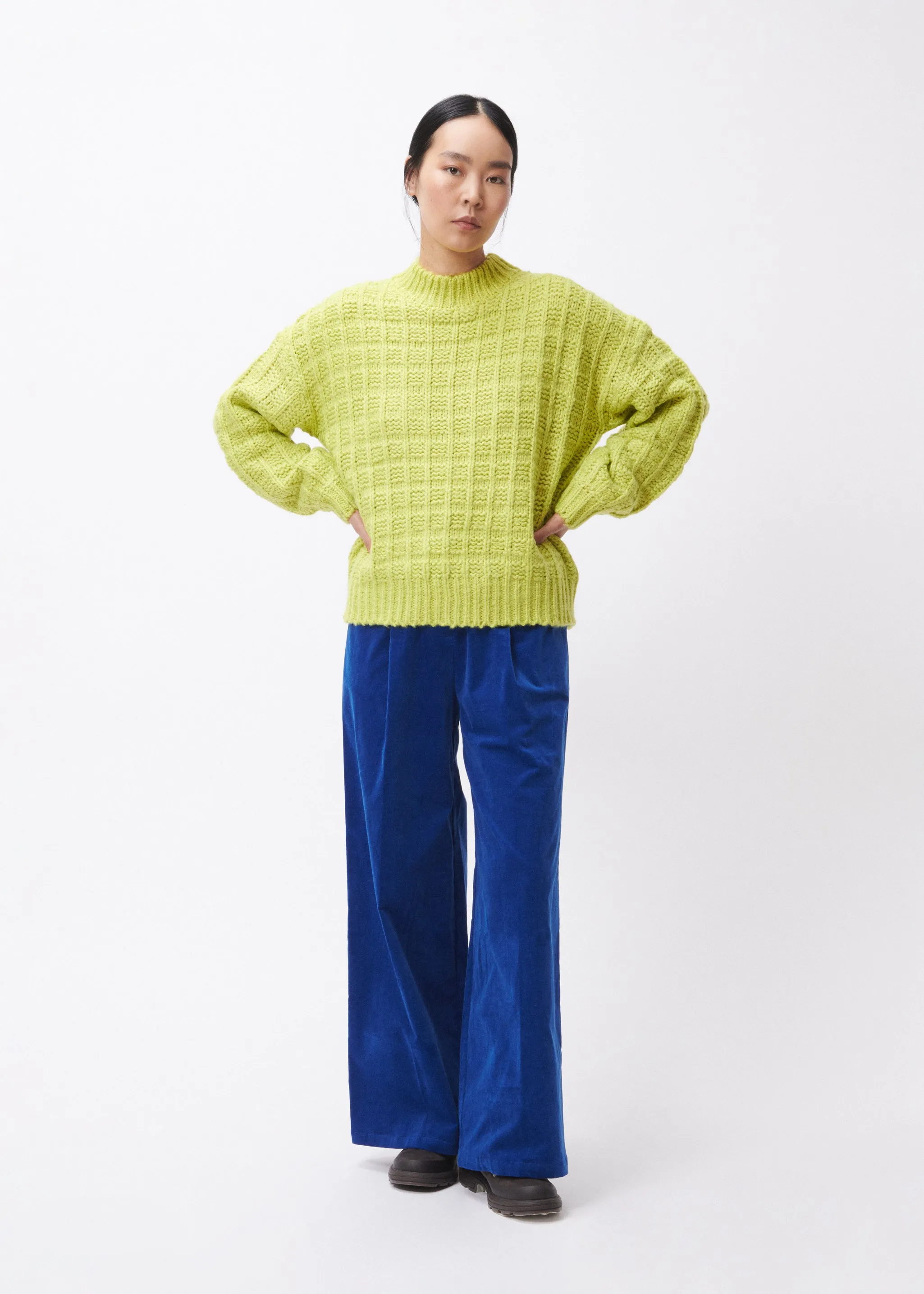 CHJARA CHUNKY KNIT JUMPER (CITRUS GREEN)