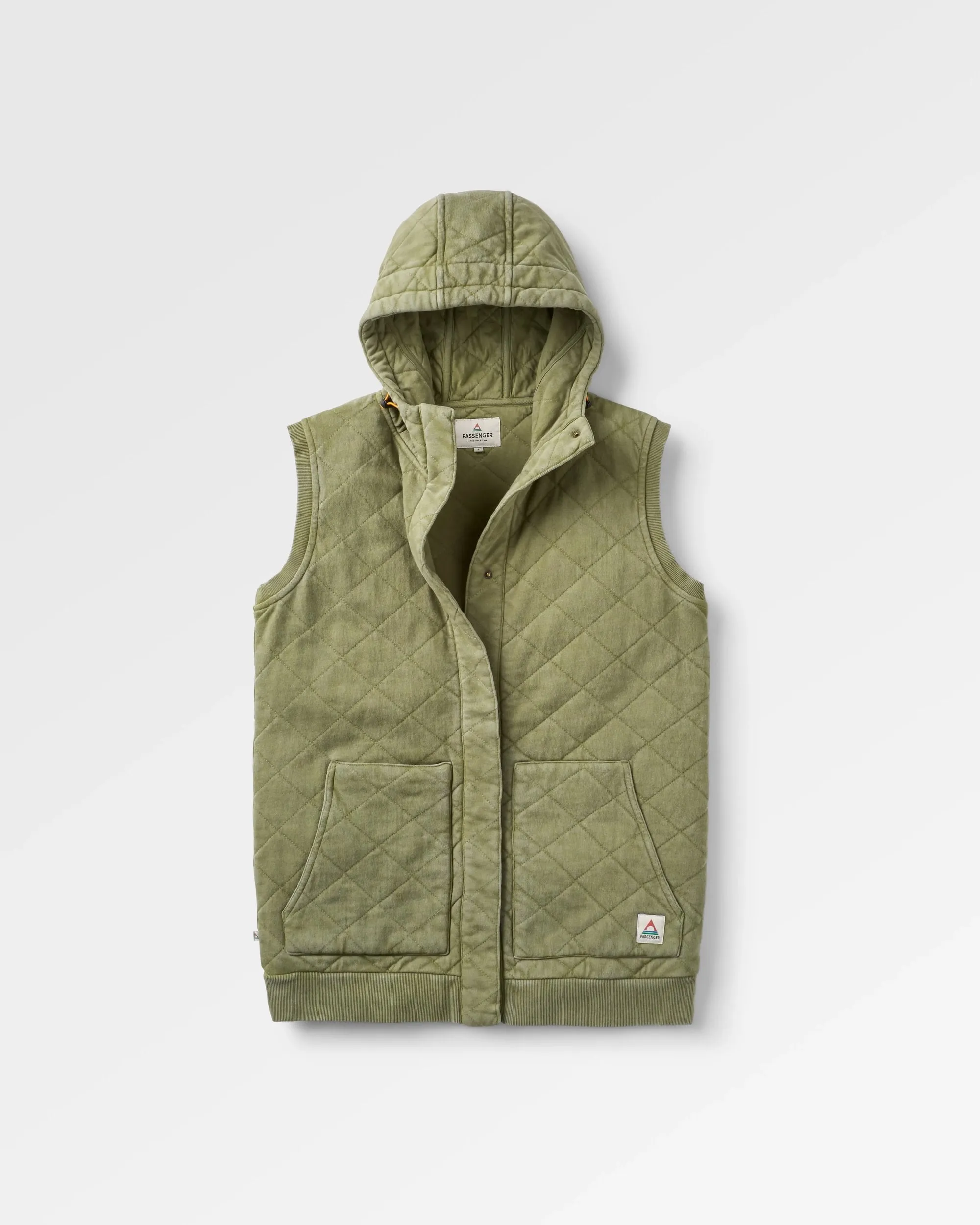 Clementine Recycled Quilted Vest - Khaki