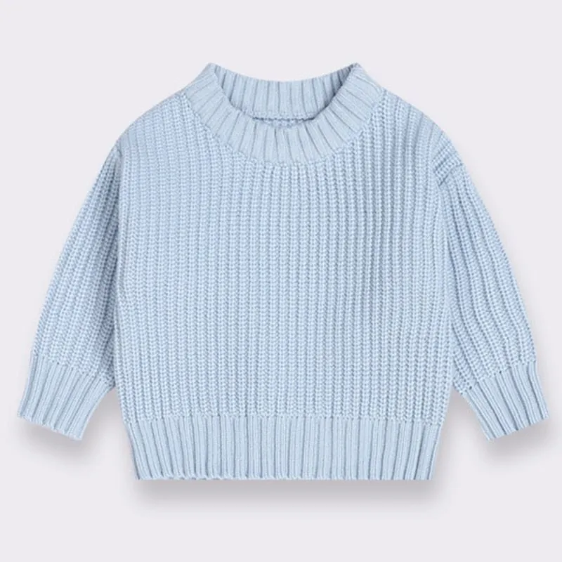 Cozy Kids' Round Neck Knit Sweater