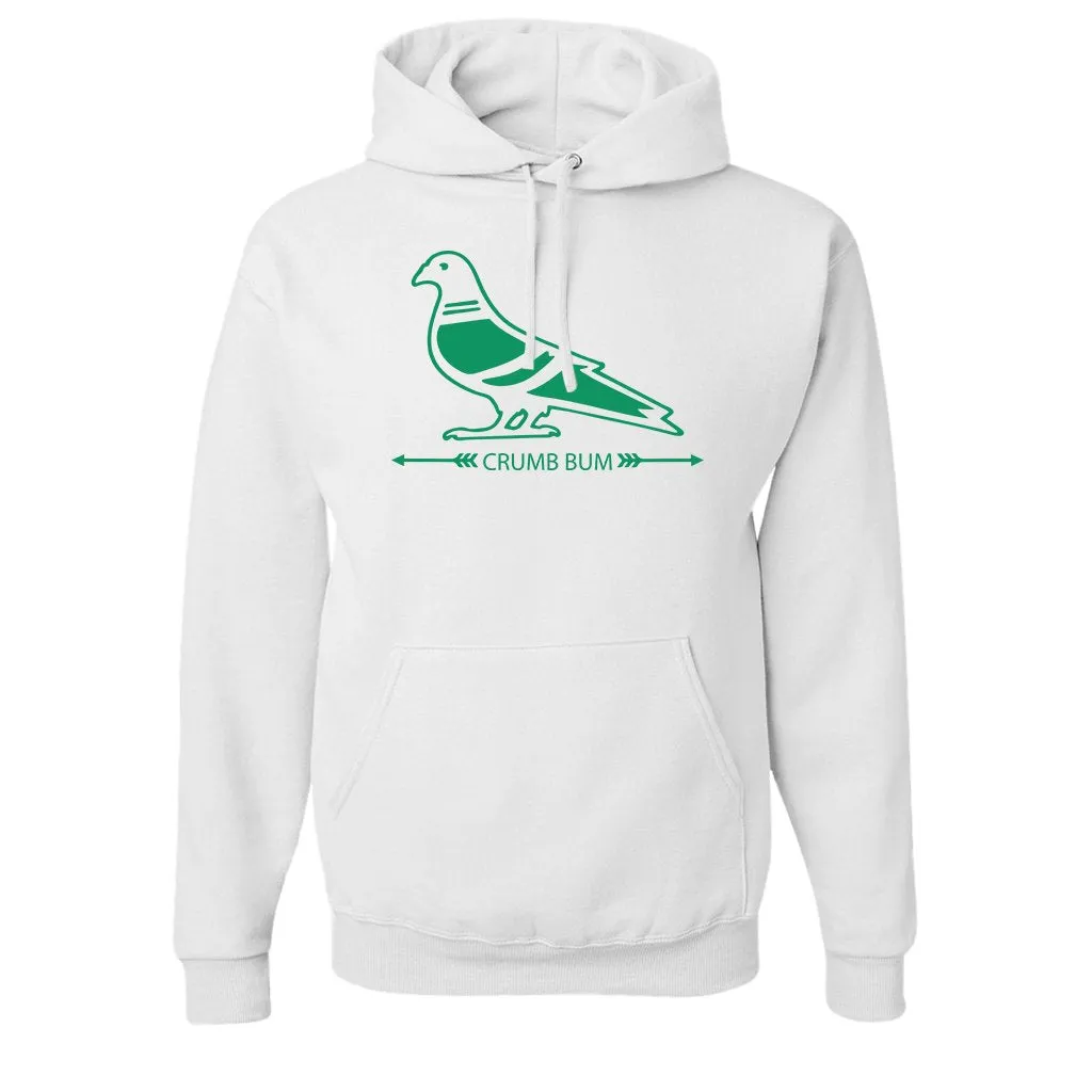 Crumb Bum Pigeon Pullover Hoodie | Crumb Bum Pigeon White Pull Over Hoodie