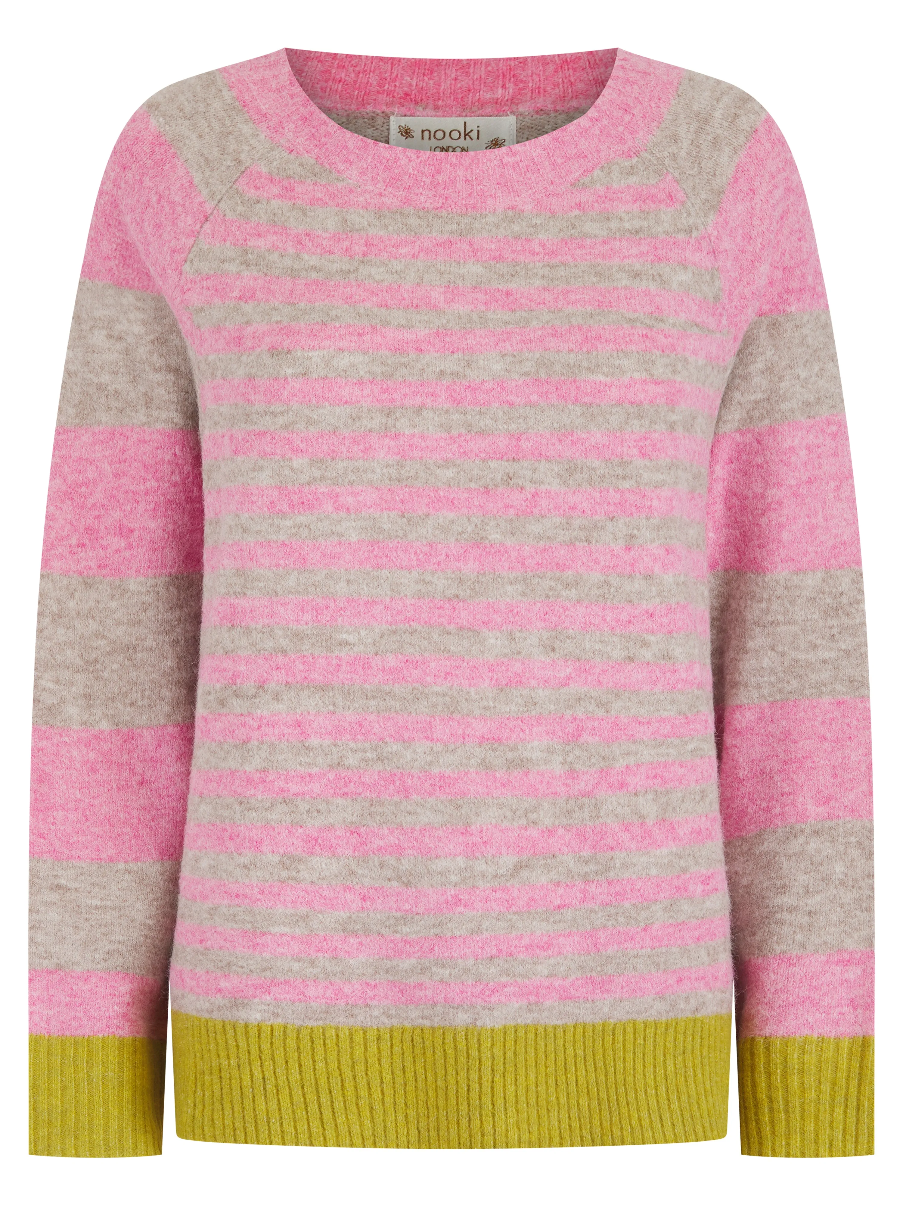 CYNTHIA STRIPE JUMPER IN PINK MIX