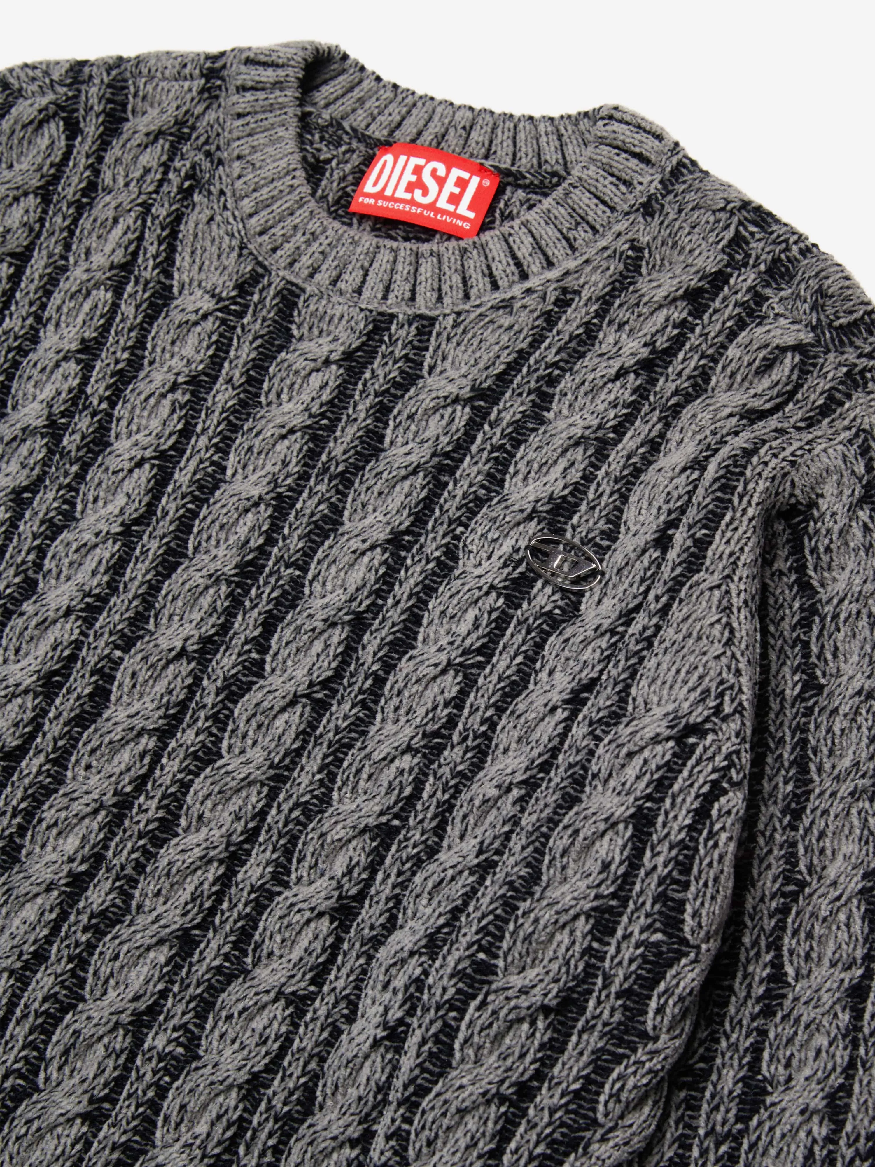 Diesel Kids Knitted Jumper in Grey