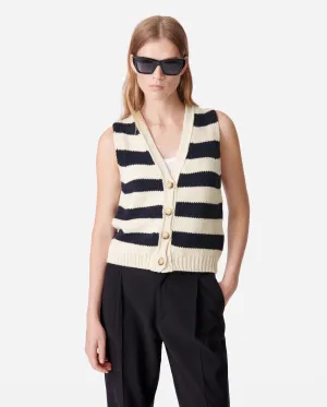 DOUNYA VEST / ECRU MARINE