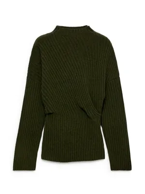 Draped wool jumper