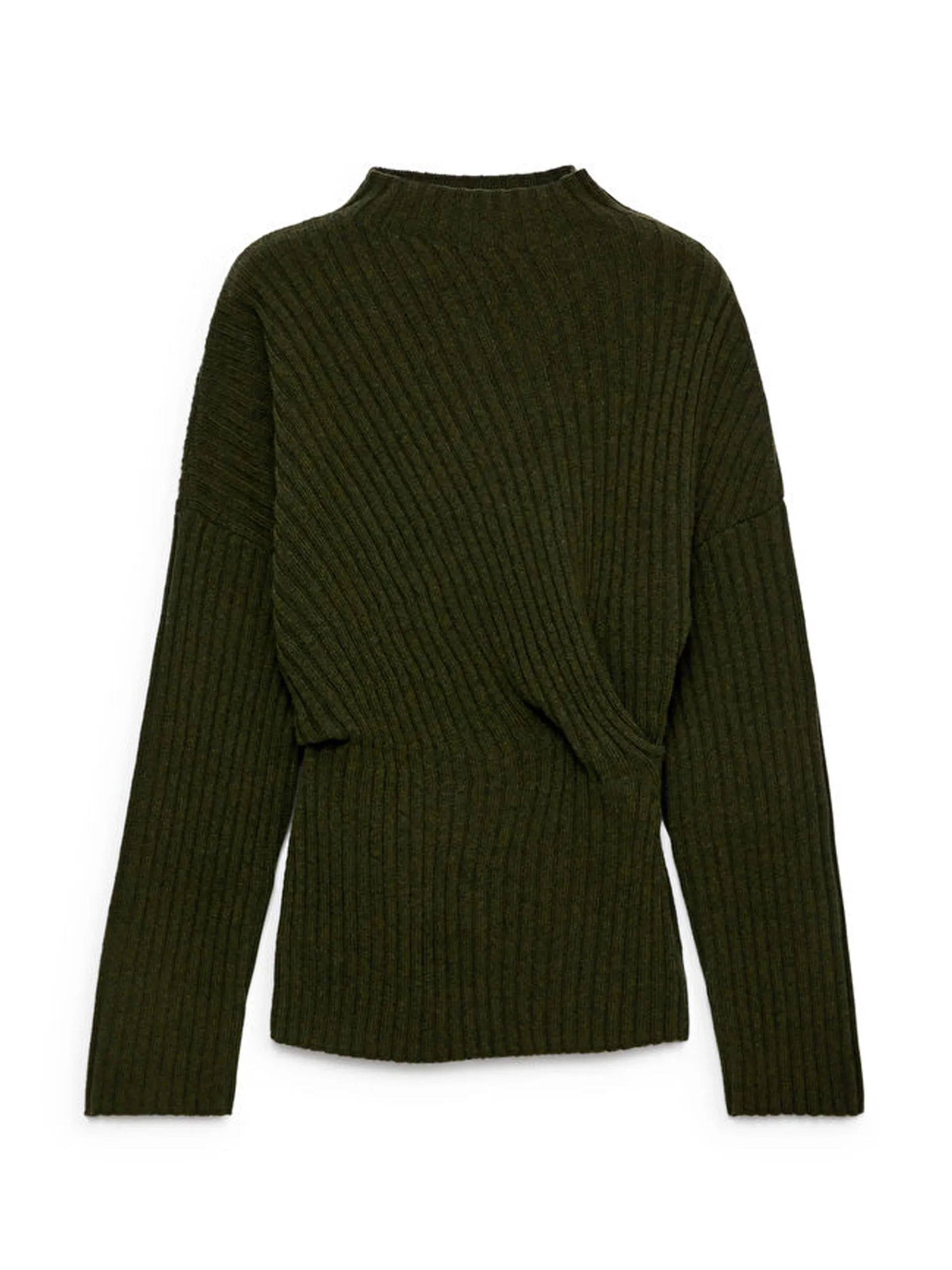 Draped wool jumper