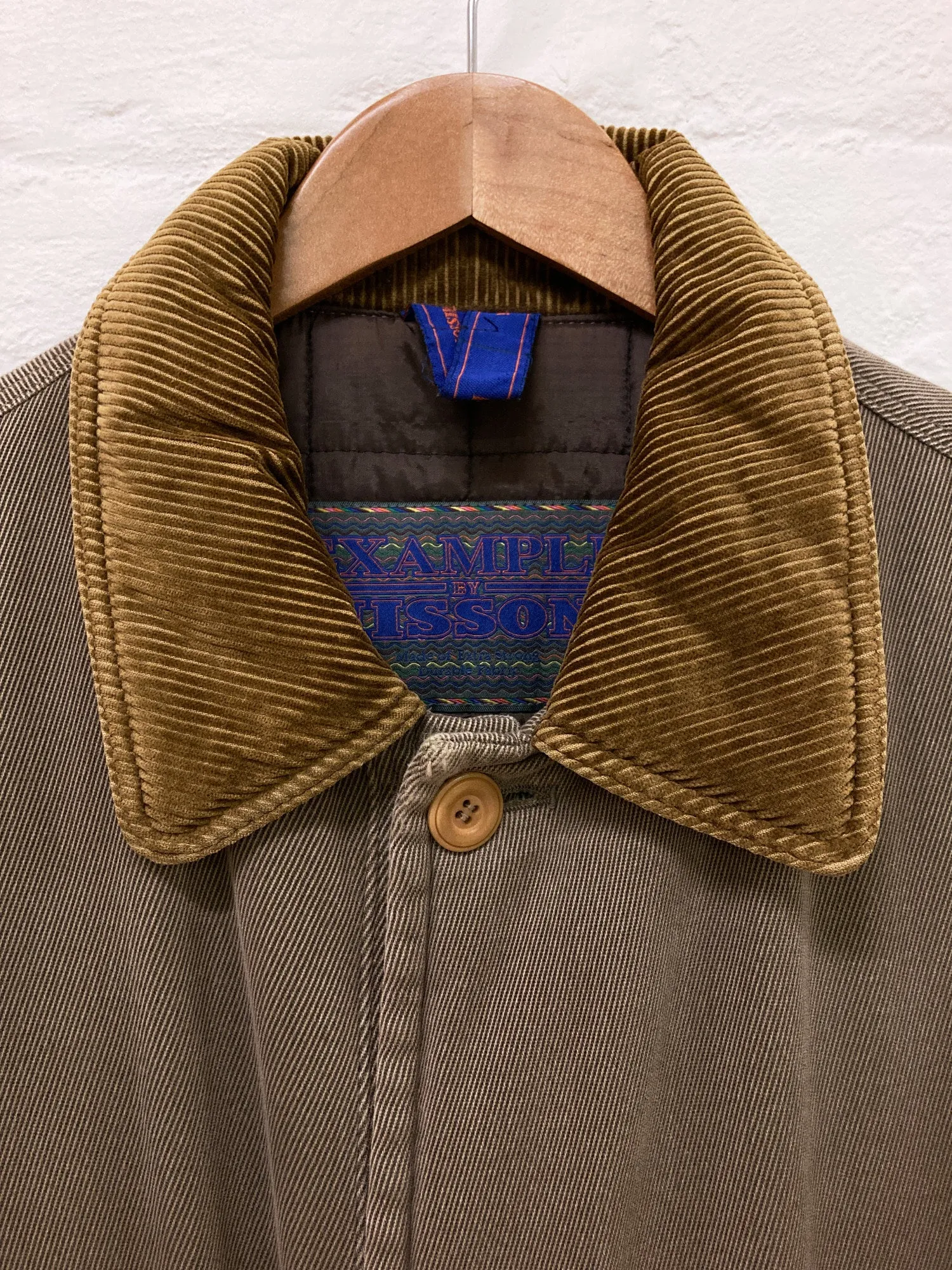 Example by Missoni padded khaki corduroy collar jacket - L