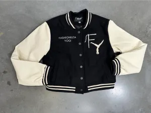 Fashionista Yogi Cropped Lettermen Jacket