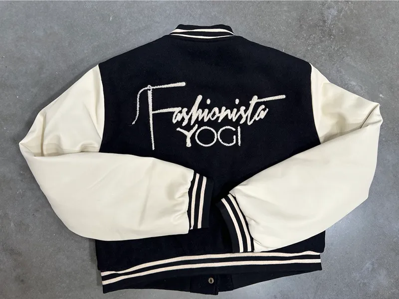 Fashionista Yogi Cropped Lettermen Jacket