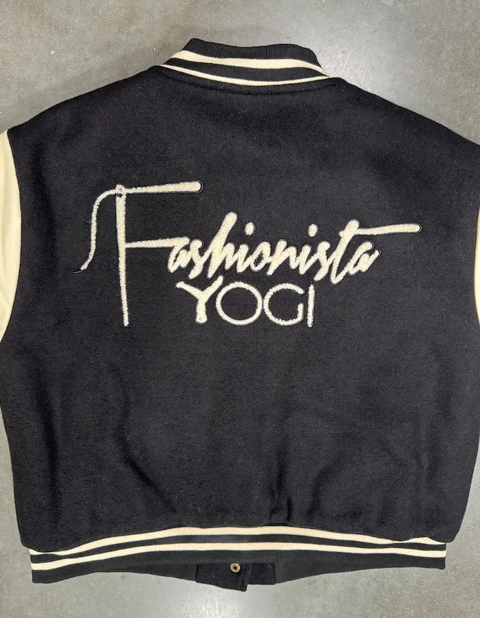 Fashionista Yogi Cropped Lettermen Jacket