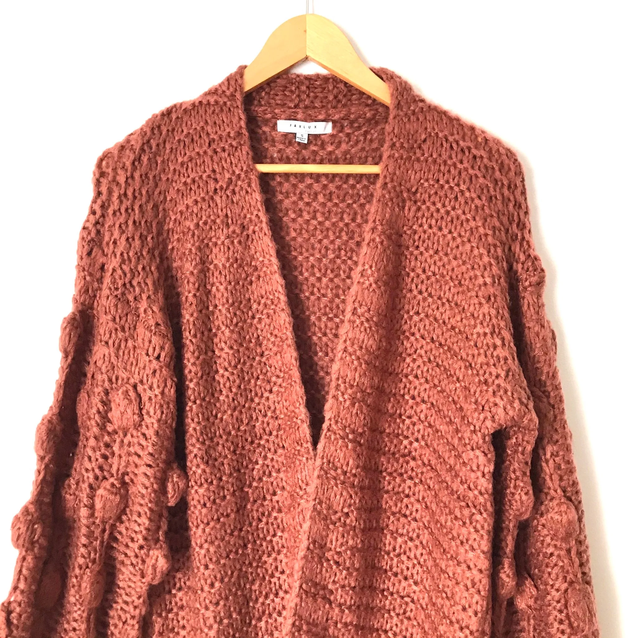 Favlux Brown Chunky Knit Cardigan- Size S