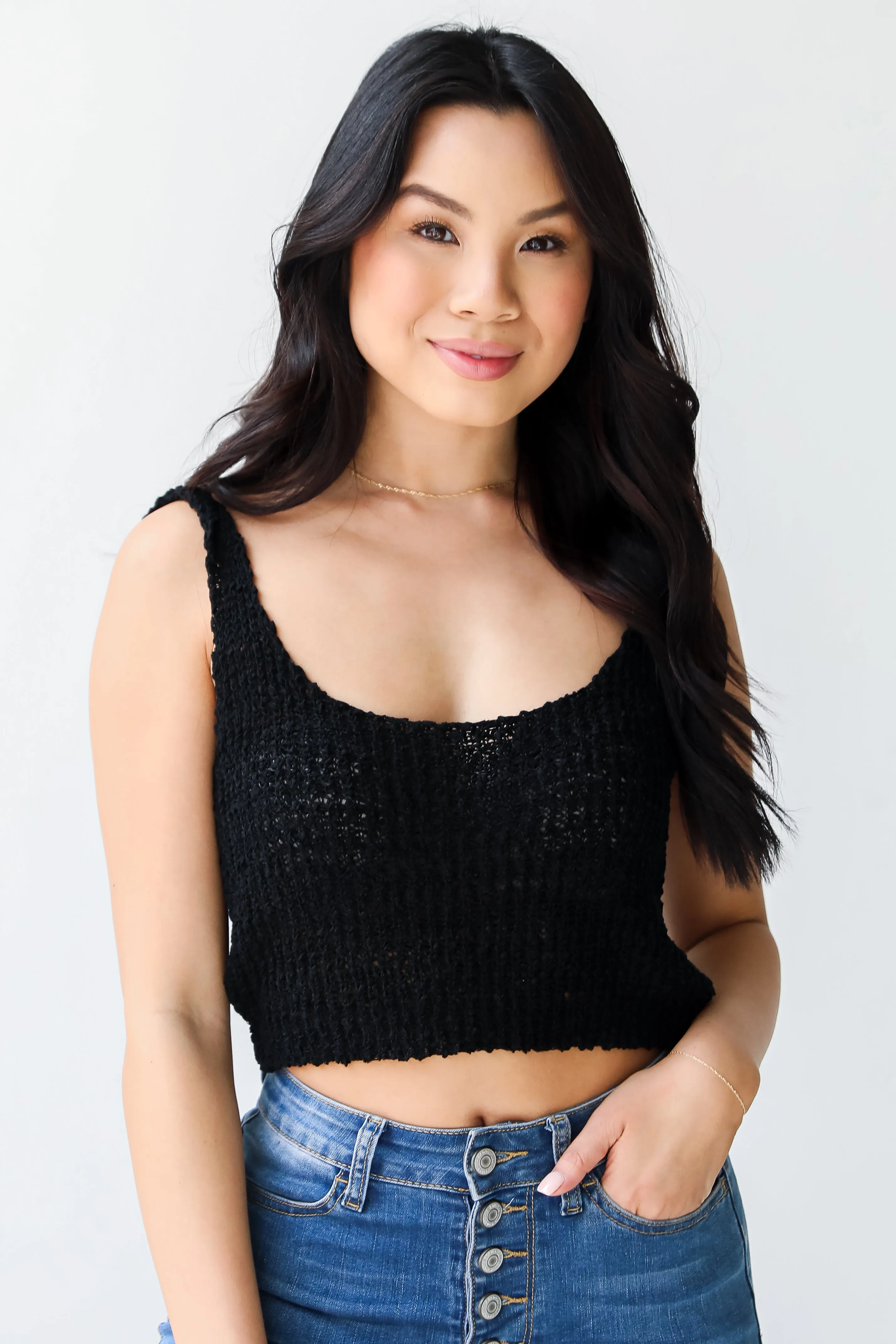 FINAL SALE - Hype Me Up Knit Cropped Tank