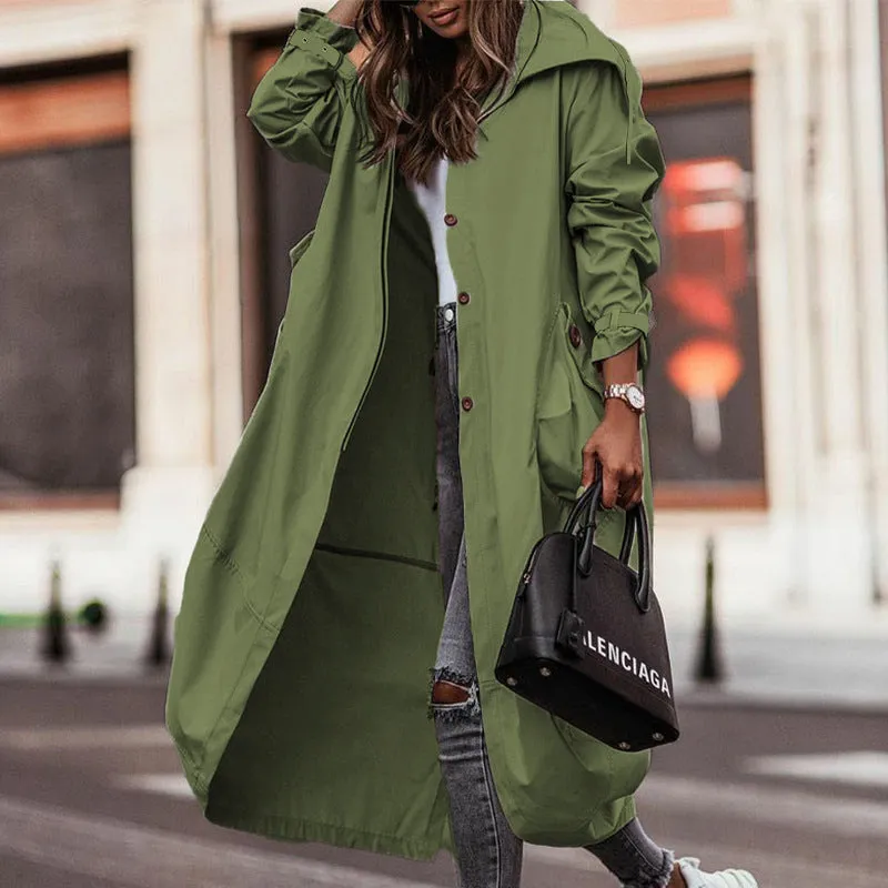 Flytonn-Fall Outfits Women Outwear Streetwear -women's outerwear women's coat New Women's Casual Mid-length Trench Coat