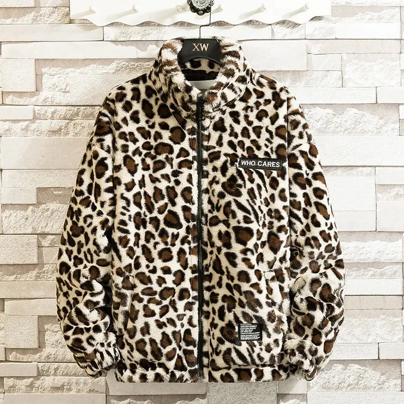 Funki Buys | Jackets | Women's Leopard Print Zip Hoodie Jacket