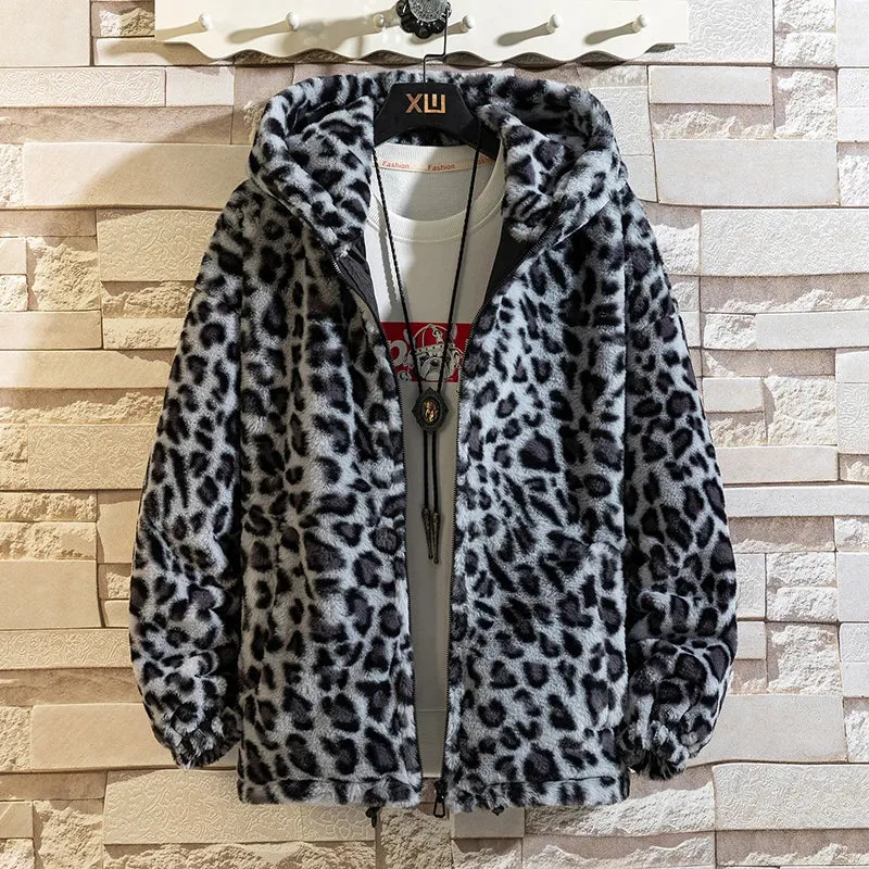 Funki Buys | Jackets | Women's Leopard Print Zip Hoodie Jacket