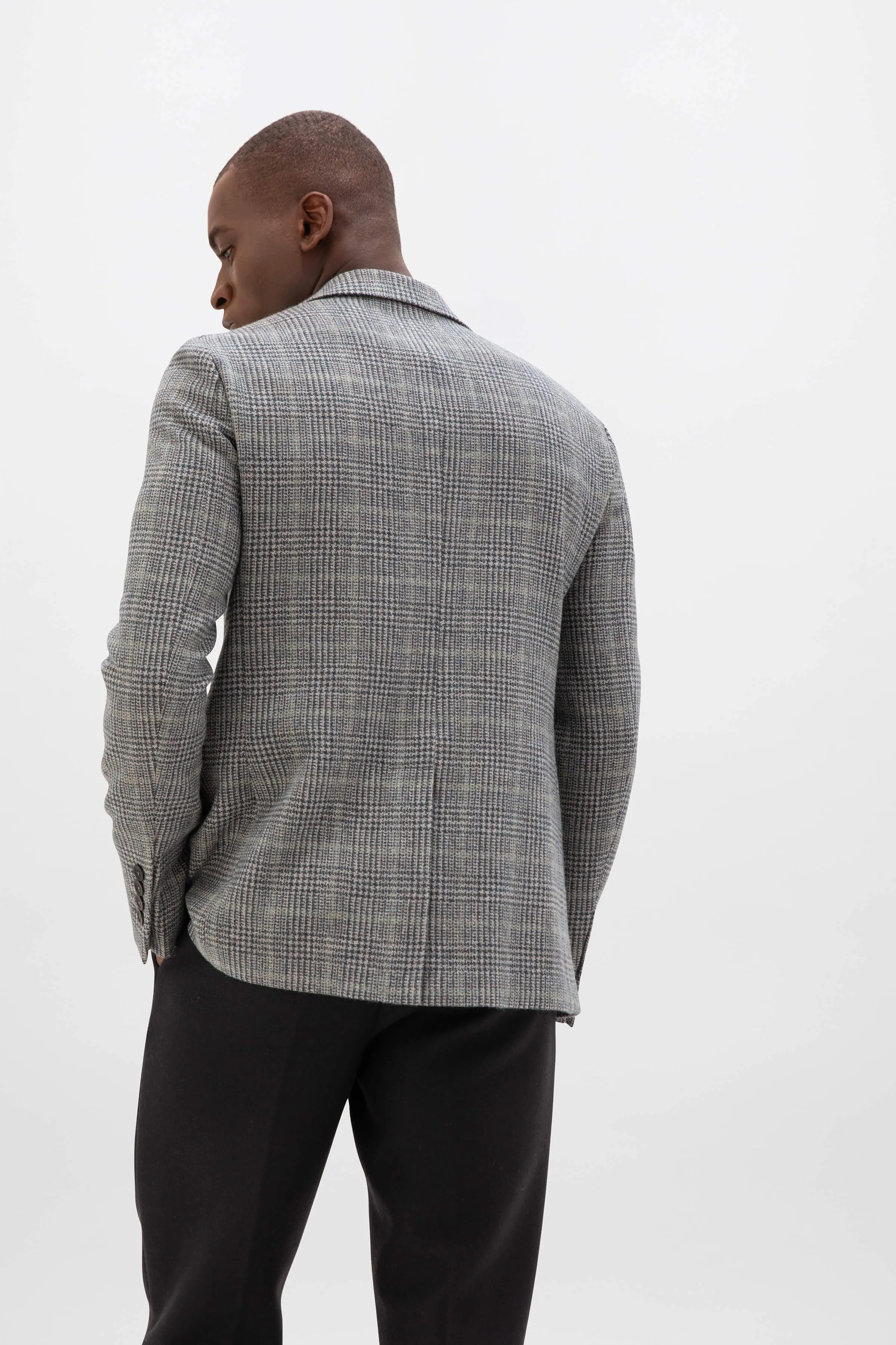 Grey Glen Check Tweed Jacket