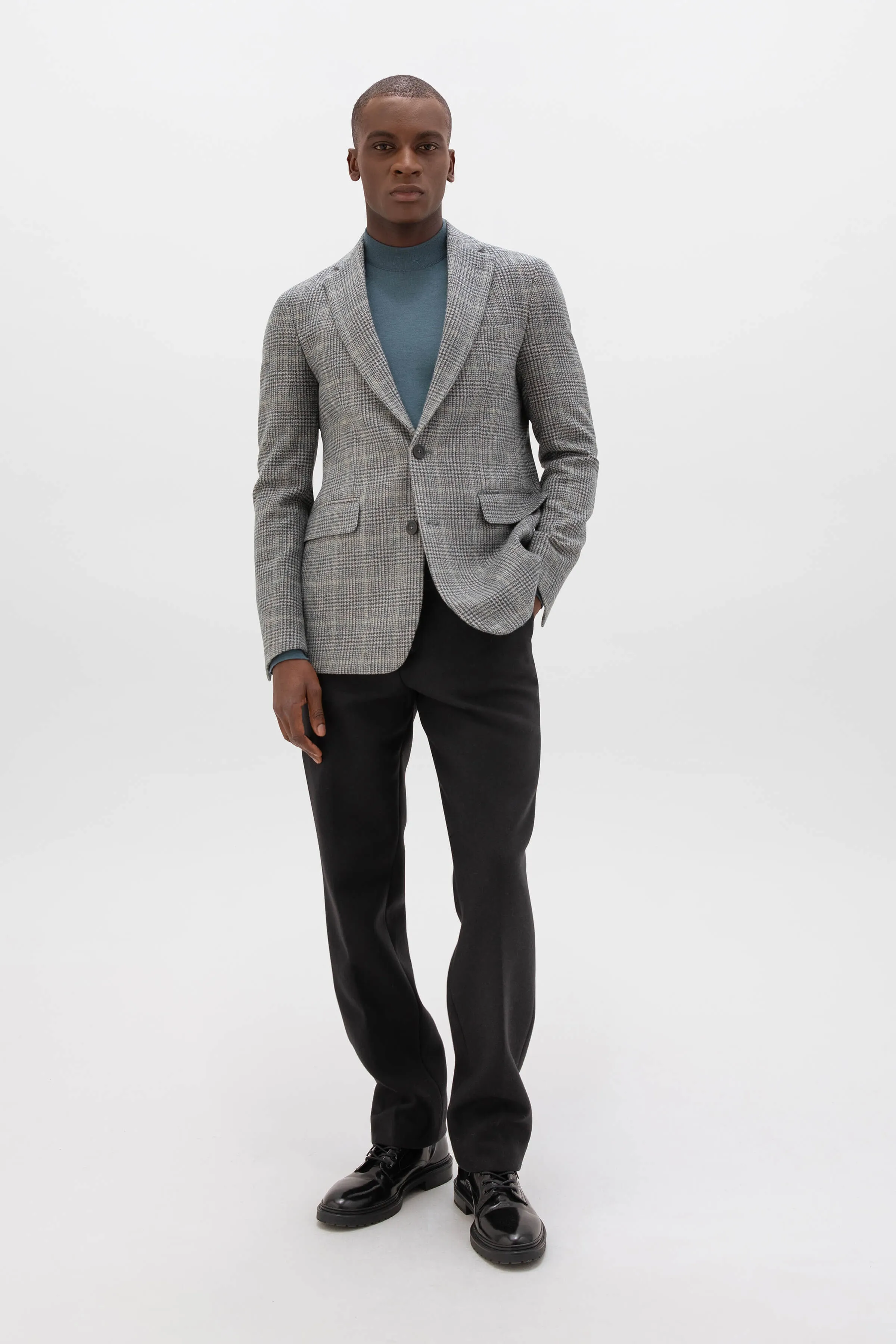 Grey Glen Check Tweed Jacket