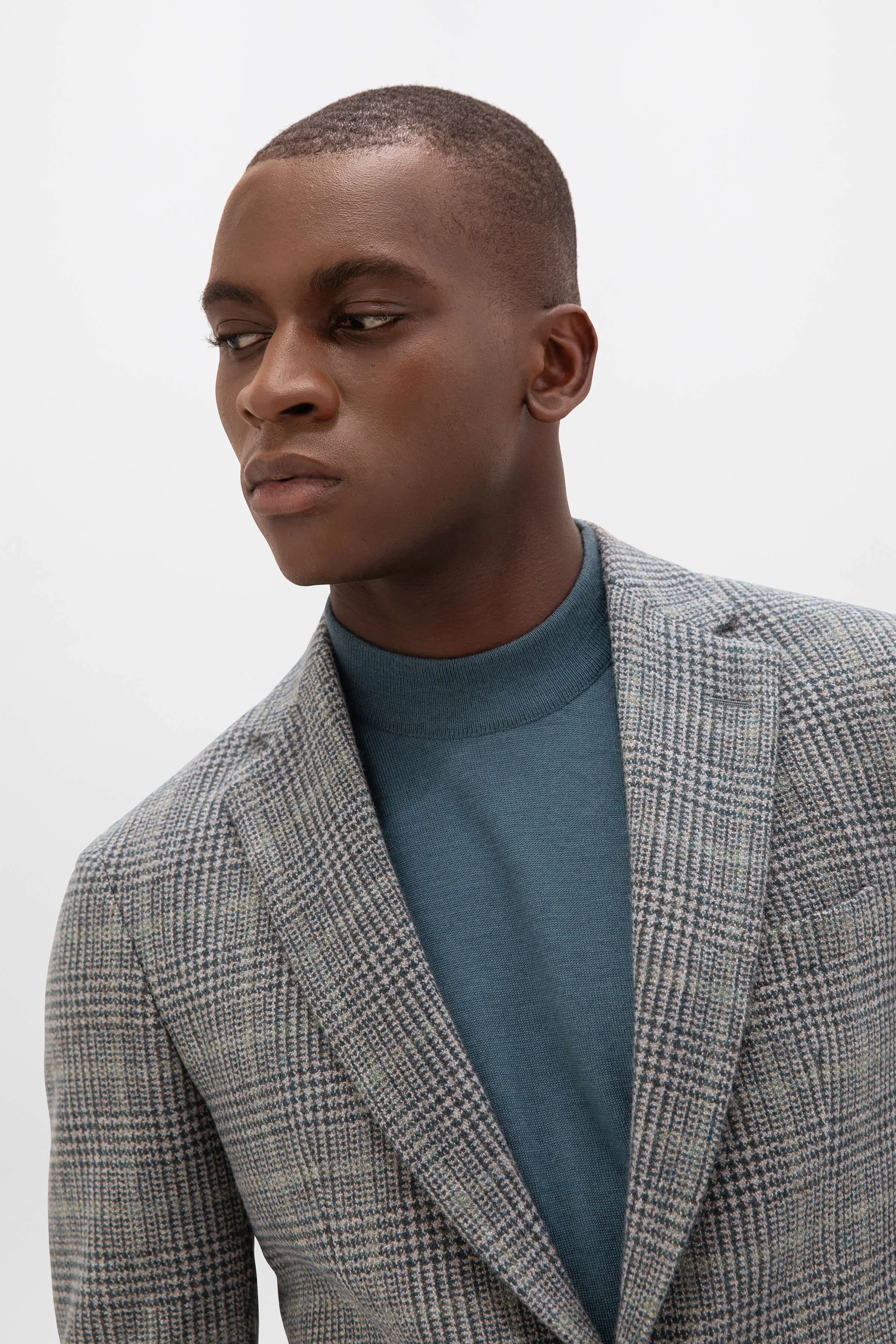 Grey Glen Check Tweed Jacket