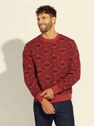 GUESS Originals Red Elijah Printed Jumper