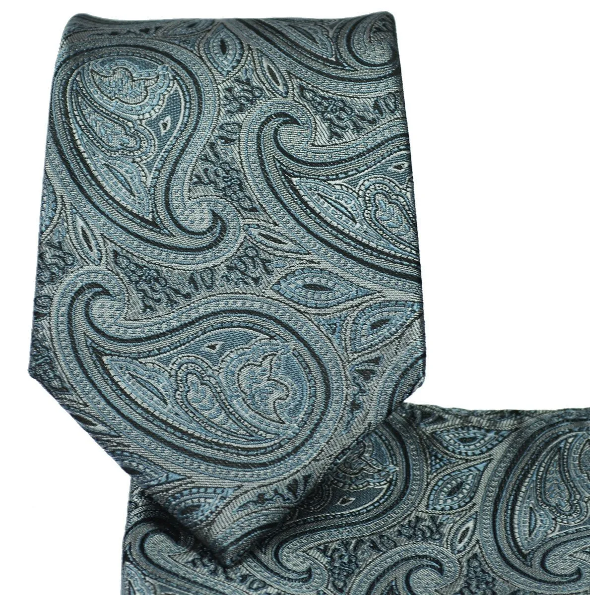 Gunmetal Grey Paisley Tuxedo Vest Set